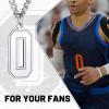 ChainsHouse Men 0-9 Jersey Number Necklace, Custom Necklace Baseball/Basketball/Football with Number, Personalized Number Pendant Stainless Steel Chain Sports Necklaces for Men Women, with Gift Box(Number 0-Steel)