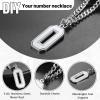 ChainsHouse Men 0-9 Jersey Number Necklace, Custom Necklace Baseball/Basketball/Football with Number, Personalized Number Pendant Stainless Steel Chain Sports Necklaces for Men Women, with Gift Box(Number 7-Steel)