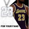 ChainsHouse Men 0-9 Jersey Number Necklace, Custom Necklace Baseball/Basketball/Football with Number, Personalized Number Pendant Stainless Steel Chain Sports Necklaces for Men Women, with Gift Box(01~99 Number Custom-Steel)