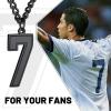 ChainsHouse Men 0-9 Jersey Number Necklace, Custom Necklace Baseball/Basketball/Football with Number, Personalized Number Pendant Stainless Steel Chain Sports Necklaces for Men Women, with Gift Box(Number 7-Black)