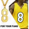 ChainsHouse Men 0-9 Jersey Number Necklace, Custom Necklace Baseball/Basketball/Football with Number, Personalized Number Pendant Stainless Steel Chain Sports Necklaces for Men Women, with Gift Box(Number 8-Gold)