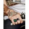ChainsHouse Mens Black Onyx Rings, Retro X Bone Skull Stainless Steel Signet Rings for Men, Black Onyx Agate Gemstone Rings Jewelry, Offer Custom Service, Size 7-14(G: Steel-Black Onyx-Custom)