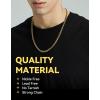 ChainsHouse Miami Cuban Chain Necklace for Men Women, 3mm/6mm/9mm/12mm Width, 316L Stainless Steel/14K Gold/Black Plated, Hypoallergenic Mens Hip Hop Chain, 14″/18″/20″/22″/24″/26″/28″/30″(E: 6mm-gold)