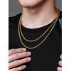 ChainsHouse Miami Cuban Chain Necklace for Men Women, 3mm/6mm/9mm/12mm Width, 316L Stainless Steel/14K Gold/Black Plated, Hypoallergenic Mens Hip Hop Chain, 14″/18″/20″/22″/24″/26″/28″/30″(D: 3mm-gold)