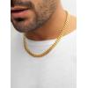 ChainsHouse Miami Cuban Chain Necklace for Men Women, 3mm/6mm/9mm/12mm Width, 316L Stainless Steel/14K Gold/Black Plated, Hypoallergenic Mens Hip Hop Chain, 14″/18″/20″/22″/24″/26″/28″/30″(F: 9mm-gold)