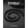 ChainsHouse Miami Cuban Link Chain Necklace for Men, 4.8mm/6mm/10mm/14mm Width, 14K Gold Plated/Stainless Steel/Black Mens Chunky Hip Hop Necklace Curb Chains, 14″-30″ Length, Come Gift Box(I: black-14mm)