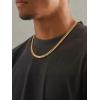 ChainsHouse Miami Cuban Link Chain Necklace for Men, 4.8mm/6mm/10mm/14mm Width, 14K Gold Plated/Stainless Steel/Black Mens Chunky Hip Hop Necklace Curb Chains, 14″-30″ Length, Come Gift Box(D: gold-6mm)
