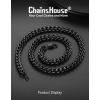 ChainsHouse Miami Cuban Link Chain Necklace for Men, 4.8mm/6mm/10mm/14mm Width, 14K Gold Plated/Stainless Steel/Black Mens Chunky Hip Hop Necklace Curb Chains, 14″-30″ Length, Come Gift Box(H: black-10mm)