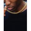 ChainsHouse Miami Cuban Link Chain Necklace for Men, 4.8mm/6mm/10mm/14mm Width, 14K Gold Plated/Stainless Steel/Black Mens Chunky Hip Hop Necklace Curb Chains, 14″-30″ Length, Come Gift Box(E: gold-10mm)