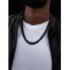 ChainsHouse Miami Cuban Link Chain Necklace for Men, 4.8mm/6mm/10mm/14mm Width, 14K Gold Plated/Stainless Steel/Black Mens Chunky Hip Hop Necklace Curb Chains, 14″-30″ Length, Come Gift Box(H: black-10mm)