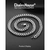 ChainsHouse Miami Cuban Link Chain Necklace for Men, 4.8mm/6mm/10mm/14mm Width, 14K Gold Plated/Stainless Steel/Black Mens Chunky Hip Hop Necklace Curb Chains, 14″-30″ Length, Come Gift Box(B: stainless-10mm)