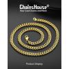 ChainsHouse Miami Cuban Link Chain Necklace for Men, 4.8mm/6mm/10mm/14mm Width, 14K Gold Plated/Stainless Steel/Black Mens Chunky Hip Hop Necklace Curb Chains, 14″-30″ Length, Come Gift Box(D: gold-6mm)