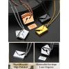 ChainsHouse Personalized Locket Necklace, Custom Envelope Necklaces with Photo Message Engraved for Women, Stainless Steel/Black/Gold/Rose Gold Plated Memorial Gift for Wife (with Gift Box)(B – Love You Envelope-Silver)