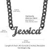 ChainsHouse Personalized Name Necklace Custom Engraved Nameplate for Men/Women, 18″+5cm Adjustable Cuban Chain, Stainless Steel/Gold/Black Plated Dainty Jewelry Gift for Birthday/Anniversary(C: Cuban Chain-Black)