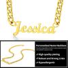 ChainsHouse Personalized Name Necklace Custom Engraved Nameplate for Men/Women, 18″+5cm Adjustable Cuban Chain, Stainless Steel/Gold/Black Plated Dainty Jewelry Gift for Birthday/Anniversary(B: Cuban Chain-Gold)