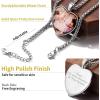 ChainsHouse Personalized Photo Necklace Men Women, Stainless Steel/18K Gold Plated Chain, Custom Picture Image Engrave Text Rectangular/Heart/Oval/Dogtag Pendant DIY Memorial Jewelry,Send Gift Box(B: Heart-Steel)