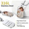 ChainsHouse Personalized Photo Necklace Men Women, Stainless Steel/18K Gold Plated Chain, Custom Picture Image Engrave Text Rectangular/Heart/Oval/Dogtag Pendant DIY Memorial Jewelry,Send Gift Box(M: Military Tag – Photo&Text-Steel)