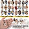 ChainsHouse Personalized Photo Necklace Men Women, Stainless Steel/18K Gold Plated Chain, Custom Picture Image Engrave Text Rectangular/Heart/Oval/Dogtag Pendant DIY Memorial Jewelry,Send Gift Box(C: Oval-Steel)
