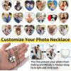 ChainsHouse Personalized Photo Necklace Men Women, Stainless Steel/18K Gold Plated Chain, Custom Picture Image Engrave Text Rectangular/Heart/Oval/Dogtag Pendant DIY Memorial Jewelry,Send Gift Box(B: Heart-Steel)