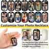 ChainsHouse Personalized Photo Necklace Men Women, Stainless Steel/18K Gold Plated Chain, Custom Picture Image Engrave Text Rectangular/Heart/Oval/Dogtag Pendant DIY Memorial Jewelry,Send Gift Box(G: Tag with Silencer-Gold)
