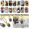 ChainsHouse Personalized Photo Necklace Men Women, Stainless Steel/18K Gold Plated Chain, Custom Picture Image Engrave Text Rectangular/Heart/Oval/Dogtag Pendant DIY Memorial Jewelry,Send Gift Box(N: Octagon Tag – Photo&Text-Gold)