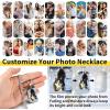 ChainsHouse Personalized Photo Necklace Men Women, Stainless Steel/18K Gold Plated Chain, Custom Picture Image Engrave Text Rectangular/Heart/Oval/Dogtag Pendant DIY Memorial Jewelry,Send Gift Box(E: Octagonal Tag-Steel)