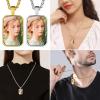 ChainsHouse Personalized Photo Necklace Men Women, Stainless Steel/18K Gold Plated Chain, Custom Picture Image Engrave Text Rectangular/Heart/Oval/Dogtag Pendant DIY Memorial Jewelry,Send Gift Box(F: Rectangle-Gold)