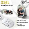 ChainsHouse Personalized Photo Necklace Men Women, Stainless Steel/18K Gold Plated Chain, Custom Picture Image Engrave Text Rectangular/Heart/Oval/Dogtag Pendant DIY Memorial Jewelry,Send Gift Box(N: Octagon Tag – Photo&Text-Steel)