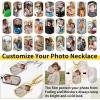 ChainsHouse Personalized Photo Necklace Men Women, Stainless Steel/18K Gold Plated Chain, Custom Picture Image Engrave Text Rectangular/Heart/Oval/Dogtag Pendant DIY Memorial Jewelry,Send Gift Box(M: Military Tag – Photo&Text-Black)