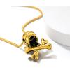 ChainsHouse Skull Necklace for Men, Retro Gothic Punk Jewelry Biker Necklace for Men Women Free Engraving Stainless Steel Dog Tag Pendant Necklace,with Gift Box(02. Crossbone-Gold)