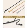 ChainsHouse Snake Chain Necklace for Women 1.2mm, 14-30″ Adjustable with 5cm Extender for Pendants Lockets, Rose Gold/Stainless Steel/Black/14K Gold Hypoallergenic Dainty Jewelry Gift(B: Black)