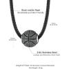 ChainsHouse Sports Football/Basketball/Volleyball/Baseball/Rugby Necklace for Men Women, Gold/Black/Solid Stainless Steel 3D Ball Sport Necklaces Charm Pendants, Sports Fan Ball Jewelry Gifts(03. Basketball-Black)
