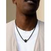 ChainsHouse Sports Football/Basketball/Volleyball/Baseball/Rugby Necklace for Men Women, Gold/Black/Solid Stainless Steel 3D Ball Sport Necklaces Charm Pendants, Sports Fan Ball Jewelry Gifts(04. Baseball-Black)