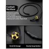 ChainsHouse Sports Football/Basketball/Volleyball/Baseball/Rugby Necklace for Men Women, Gold/Black/Solid Stainless Steel 3D Ball Sport Necklaces Charm Pendants, Sports Fan Ball Jewelry Gifts(02. Football-Gold)