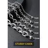 ChainsHouse Stainless Steel Cable Chain Necklaces for Men Women, 3mm/5mm/7mm/9mm/12mm 18K Gold/Black Plated Mens Cable Link Chains, 18″-30″ Length – Send Gift Box(a: stainless-3mm)