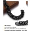 ChainsHouse Stainless Steel Cuban Link Bracelet, 8mm/12mm/17mm Width, 7.5″/8.3″/9″, 18K Gold Plated Chain Wrist Bracelets for Men Women, Send Gift Box(R: Black-17mm width-custom)