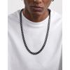 ChainsHouse Stainless Steel Cuban Link Chain Necklace for Men Women, Black/14K Gold Plated Flat Cuban Chain, 4mm/6mm/9mm/13mm Width Hip Hop Jewelry Mens Cuban Chain, 14″-30″ Length-with Gift Box(K: 9mm width-black)