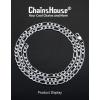 ChainsHouse Stainless Steel Figaro Chains for Men, 4mm/6mm/9mm/13mm Width, 14-30inch Length, Black/14K Gold Mens Necklace Chains, Send Gift Box(a: Figaro A-Steel-4mm)