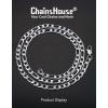 ChainsHouse Stainless Steel Figaro Chains for Men, 4mm/6mm/9mm/13mm Width, 14-30inch Length, Black/14K Gold Mens Necklace Chains, Send Gift Box(a: Figaro A-Steel-6mm)
