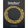 ChainsHouse Stainless Steel Figaro Chains for Men, 4mm/6mm/9mm/13mm Width, 14-30inch Length, Black/14K Gold Mens Necklace Chains, Send Gift Box(f: Figaro A-Gold-4mm)