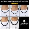 ChainsHouse Stainless Steel Mens Cuban Link Chain, Black/ 18K Gold Plated Miami Cuban Chain Necklace, 5mm/7mm/9mm/12mm/14mm Width, No Tarnish& Durable Hip Hop Mens Jewelry, 18″-30″, Send Gift Box(c. 9mm width-black)