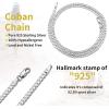 ChainsHouse Sterling Silver Necklace, Cuban/Figaro/Twisted Rope/Rolo/Box Chain, No Tarnish Mens Women Jewelry, 14″-30″, Send Gift Box(A-Silver-3mm-Cuban)