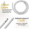 ChainsHouse Sterling Silver Necklace, Cuban/Figaro/Twisted Rope/Rolo/Box Chain, No Tarnish Mens Women Jewelry, 14″-30″, Send Gift Box(A-Silver-5mm-Cuban)