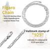 ChainsHouse Sterling Silver Necklace, Cuban/Figaro/Twisted Rope/Rolo/Box Chain, No Tarnish Mens Women Jewelry, 14″-30″, Send Gift Box(B-Silver-3mm-Figaro)
