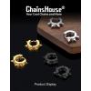 ChainsHouse Stud Earrings for Men Women,316L Stainless Steel/14K Gold/Black Plated Metal, Punk Hypoallergenic Surgical Huggie Hoop Earrings Mens Jewelry Piercing Hoop Earrings(D: Silver-Spike(1 Pair))