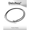 ChainsHouse Waterproof Braided Black Leather Necklace Cord with Clasp, Men Women DIY Rope Chain for Pendant, Customize Available, 1.5/2/3mm Width, 16/18/20/22/24/26/28/30″ Length (with Gift Box)(c. Black 1MM Wide-Sterling Silver Clasp)