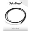 ChainsHouse Waterproof Braided Black Leather Necklace Cord with Clasp, Men Women DIY Rope Chain for Pendant, Customize Available, 1.5/2/3mm Width, 16/18/20/22/24/26/28/30″ Length (with Gift Box)(c. Black 2MM Wide-Sterling Silver Clasp)