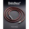 ChainsHouse Waterproof Braided Black Leather Necklace Cord with Clasp, Men Women DIY Rope Chain for Pendant, Customize Available, 1.5/2/3mm Width, 16/18/20/22/24/26/28/30″ Length (with Gift Box)(g. 3MM Wide-Brown-Custom)