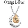 ORANGELOVE 18K White Gold Plated Mom I Love You To The Moon And Back Engraved Hypoallergenic Pendent Necklace Gift for Women