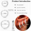 ORANGELOVE 3 Pairs 14K Gold Plated Huggie Hoop Earrings Set for Women or Men Lightweight Hypoallergenic Small Hoop Earring Pack Multiple Piercing Stacks Cartilage Piercing Jewelry(Silver-8/10/12mm)